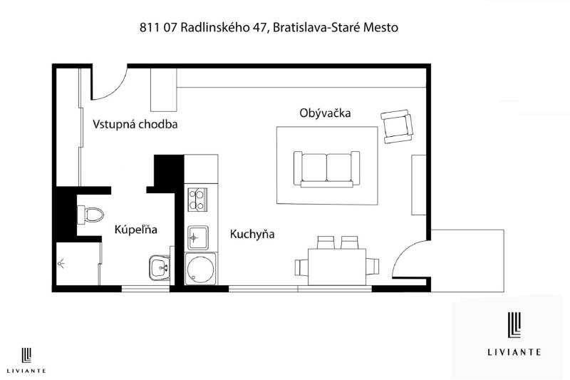 Rent Studio, Studio, Radlinského, Bratislava - Staré Mesto, Slovakia