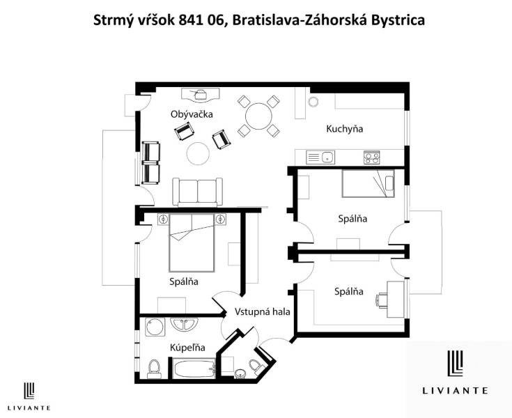 Rent Three bedroom apartment, Three bedroom apartment, Strmý vŕšok, Br
