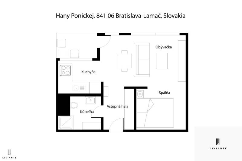 Rent Studio, Studio, Hany Ponickej, Bratislava - Lamač, Slovakia