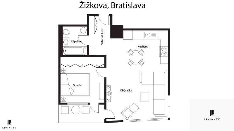 Rent One bedroom apartment, One bedroom apartment, Žižkova, Bratislava