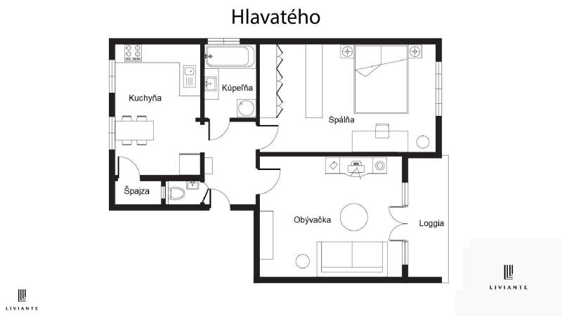 Sale One bedroom apartment, One bedroom apartment, Hlavatého, Bratisla