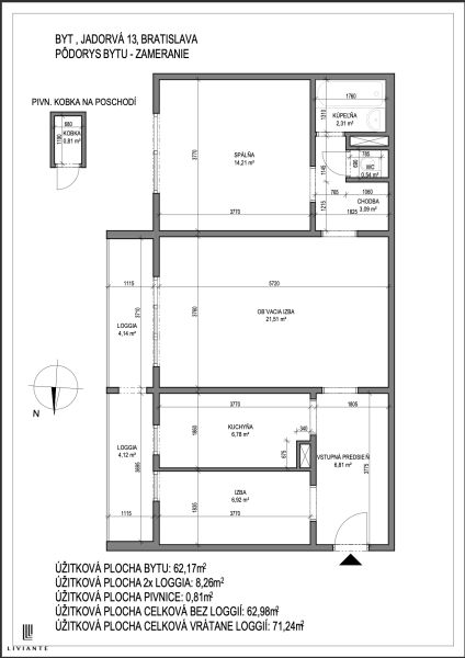 Sale Two bedroom apartment, Two bedroom apartment, Jadrová, Bratislava