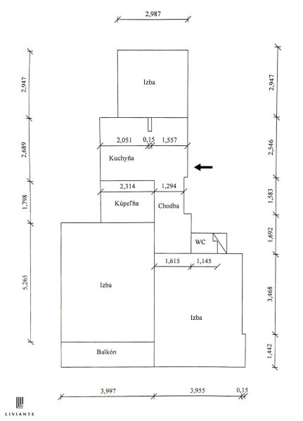 Sale Two bedroom apartment, Two bedroom apartment, Kúpeľná, Bratislava