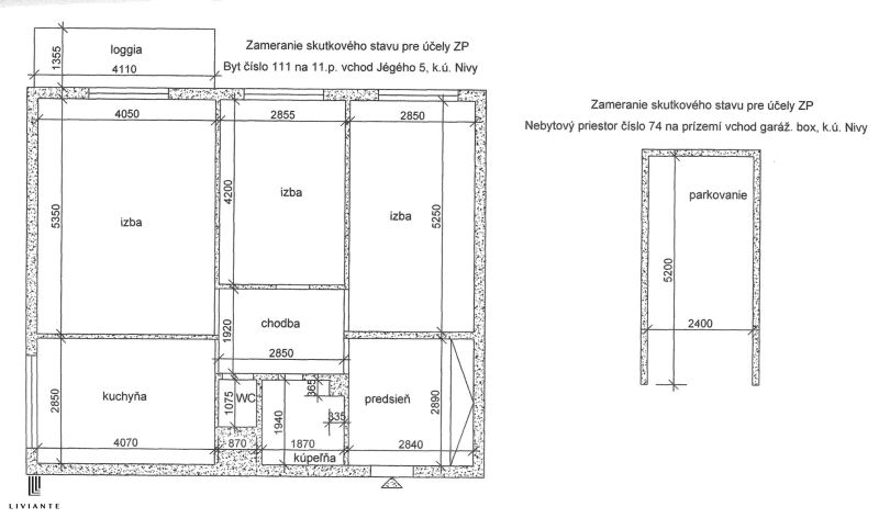 Sale Two bedroom apartment, Two bedroom apartment, Jégeho, Bratislava 
