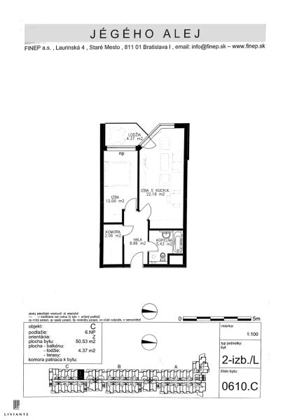 Sale One bedroom apartment, One bedroom apartment, Jégého, Bratislava 