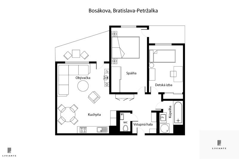 Rent Two bedroom apartment, Two bedroom apartment, Bosákova, Bratislav